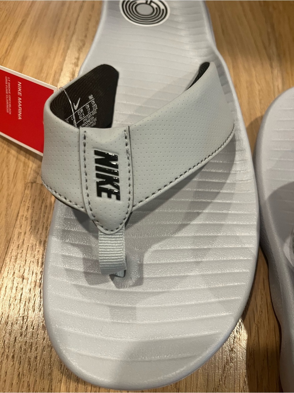 Nike Light Gray Cushion Thong Sandals